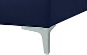 Navy blue velvet ottoman by Meridian additional picture 7