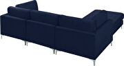 4pcs modular sectional in navy velvet w/ gold legs by Meridian additional picture 4