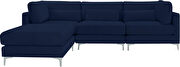 4pcs modular sectional in navy velvet w/ gold legs by Meridian additional picture 9