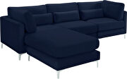 4pcs modular sectional in navy velvet w/ gold legs by Meridian additional picture 10