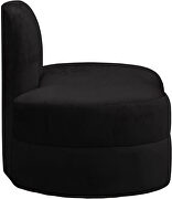 Kidney-shaped lounge style black velvet chair by Meridian additional picture 4