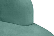 Kidney-shaped lounge style green velvet sofa by Meridian additional picture 2