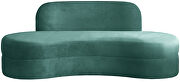 Kidney-shaped lounge style green velvet sofa by Meridian additional picture 3