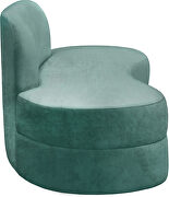Kidney-shaped lounge style green velvet sofa by Meridian additional picture 4