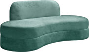 Kidney-shaped lounge style green velvet sofa by Meridian additional picture 6