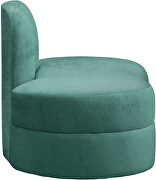Kidney-shaped lounge style green velvet chair by Meridian additional picture 4