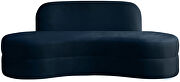 Kidney-shaped lounge style navy velvet sofa by Meridian additional picture 4
