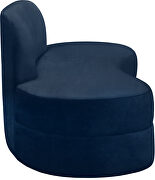 Kidney-shaped lounge style navy velvet sofa by Meridian additional picture 5