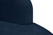 Kidney-shaped lounge style navy velvet chair by Meridian additional picture 2