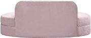 Kidney-shaped lounge style pink velvet sofa by Meridian additional picture 6