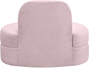 Kidney-shaped lounge style pink velvet chair by Meridian additional picture 5