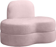 Kidney-shaped lounge style pink velvet chair by Meridian additional picture 6
