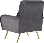 Gray velvet contemporary sofa w/ golden legs by Meridian additional picture 10