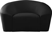 Rounded velvet design contemporary chair by Meridian additional picture 3