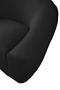 Rounded velvet design contemporary loveseat by Meridian additional picture 6