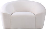 Rounded velvet design contemporary chair by Meridian additional picture 6