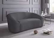 Rounded velvet design contemporary sofa by Meridian additional picture 8