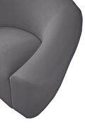 Rounded velvet design contemporary sofa by Meridian additional picture 9