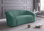 Rounded velvet design contemporary sofa by Meridian additional picture 4