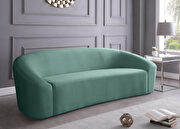 Rounded velvet design contemporary sofa by Meridian additional picture 8