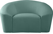 Rounded velvet design contemporary chair by Meridian additional picture 5