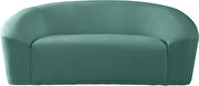 Rounded velvet design contemporary loveseat by Meridian additional picture 5