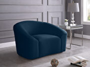 Rounded velvet design contemporary sofa by Meridian additional picture 9