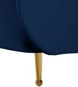 Navy velvet fabric contemporary design sofa by Meridian additional picture 2