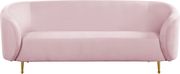 Pink velvet fabric contemporary design sofa by Meridian additional picture 5