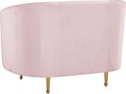 Pink velvet fabric contemporary design sofa by Meridian additional picture 7