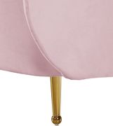 Pink velvet fabric contemporary design chair by Meridian additional picture 2