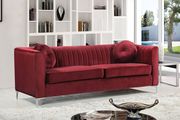 Velvet fabric contemporary sofa by Meridian additional picture 2