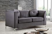 Velvet fabric contemporary sofa by Meridian additional picture 4