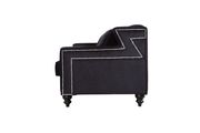 Tufted designer black fabric chair by Meridian additional picture 2