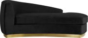 Black velvet contemporary chaise lounger by Meridian additional picture 3