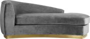 Gray velvet contemporary chaise lounge by Meridian additional picture 3