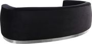 Black velvet contemporary sofa w/ curved base by Meridian additional picture 10
