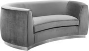 Gray velvet contemporary loveseat by Meridian additional picture 3