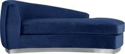 Navy velvet contemporary chaise lounger by Meridian additional picture 3