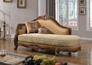 Cherry finish traditional classic fabric sofa by Meridian additional picture 5