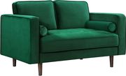 Velvet fabric contemporary loveseat w/ tufted seat by Meridian additional picture 2