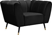 Low-profile channel tufted contemporary chair by Meridian additional picture 4