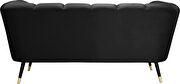 Low-profile channel tufted contemporary loveseat by Meridian additional picture 8