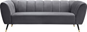 Low-profile channel tufted contemporary sofa by Meridian additional picture 7