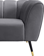 Low-profile channel tufted contemporary chair by Meridian additional picture 2