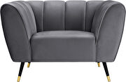Low-profile channel tufted contemporary chair by Meridian additional picture 5