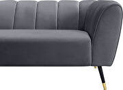 Low-profile channel tufted contemporary loveseat by Meridian additional picture 2