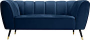 Low-profile channel tufted contemporary loveseat by Meridian additional picture 9