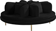 Round accent settee / couch with unique club-like design by Meridian additional picture 7