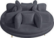 Round accent settee / couch with unique club-like design by Meridian additional picture 2